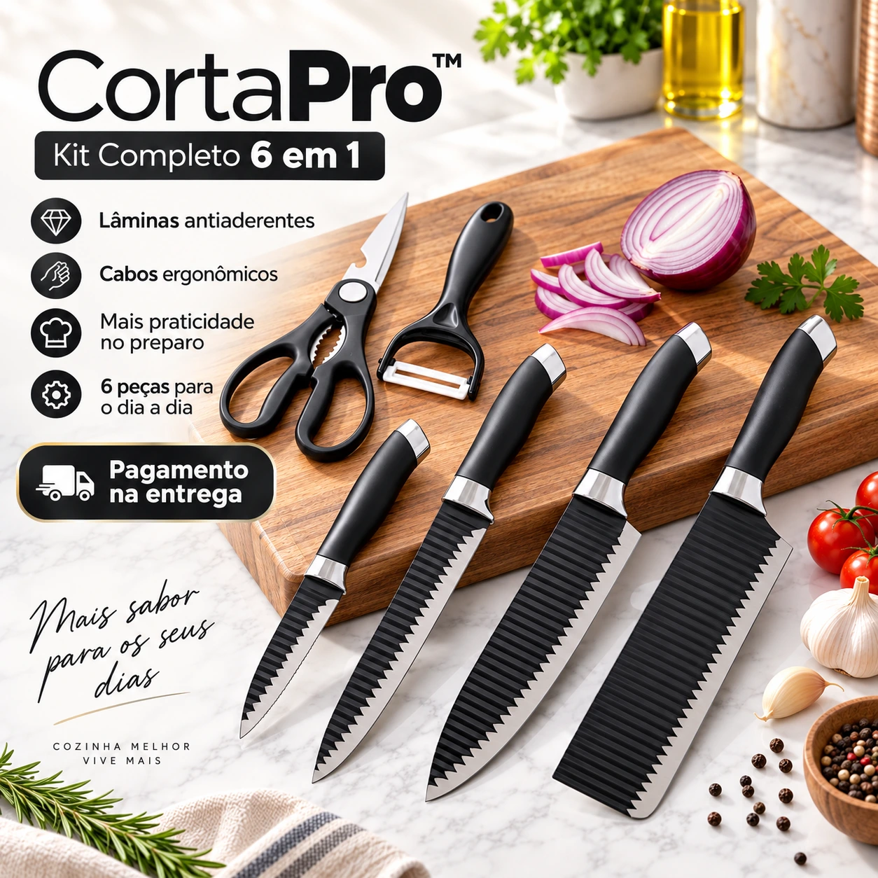 CortaPro Kit Completo 6 em 1